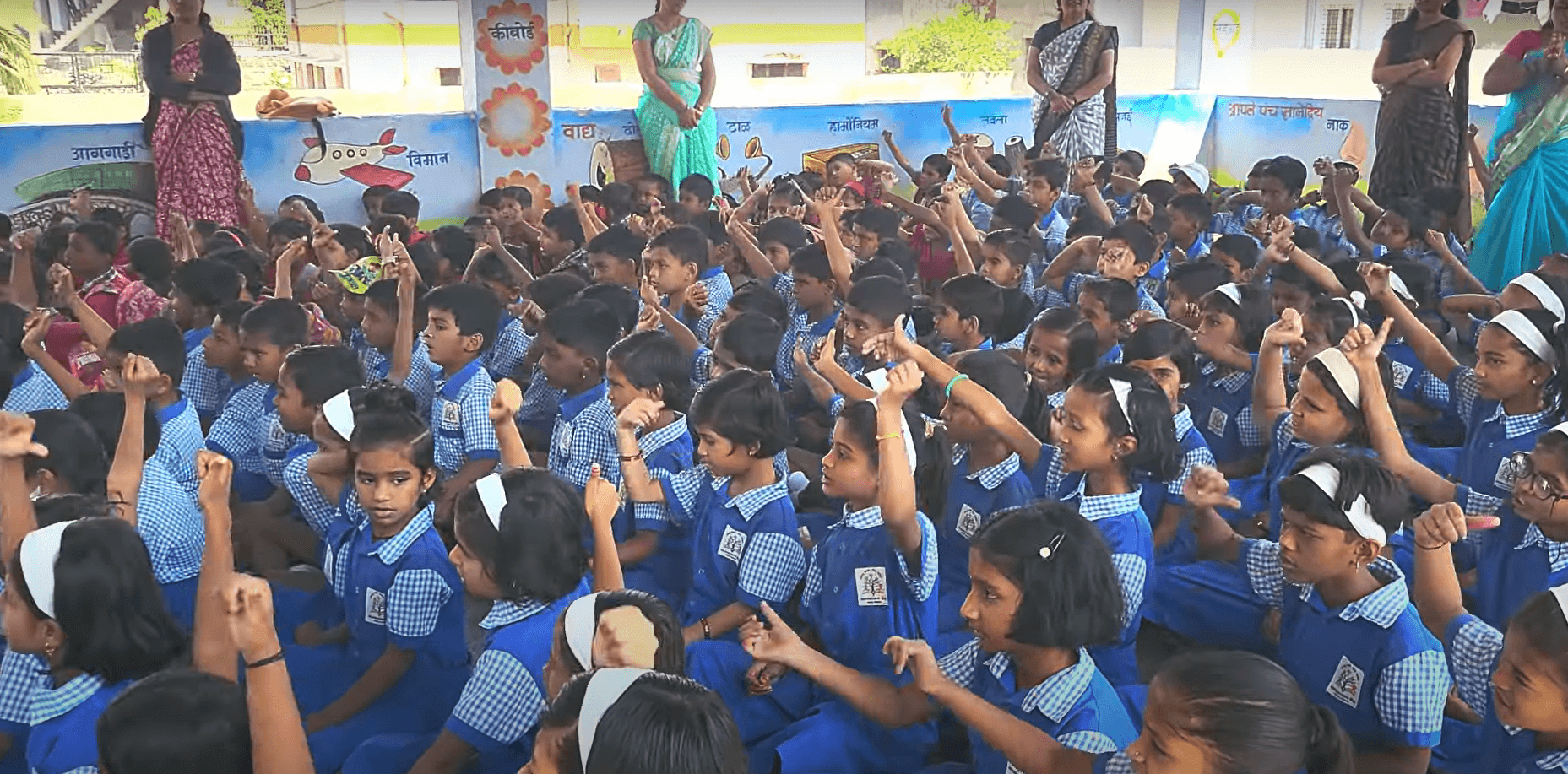 Dr. Anil Mokashi telling stories to children